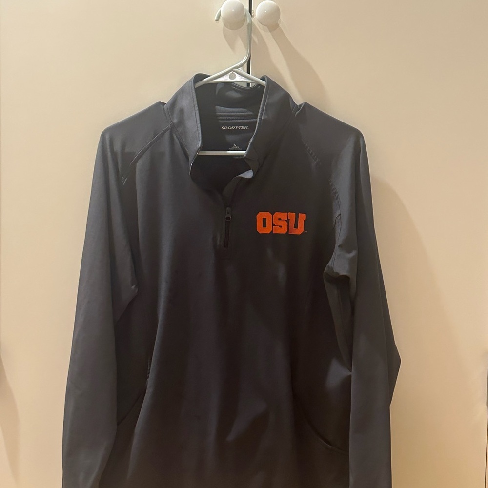 Sport-Tek Black Ladies Quarter-Zip Pullover